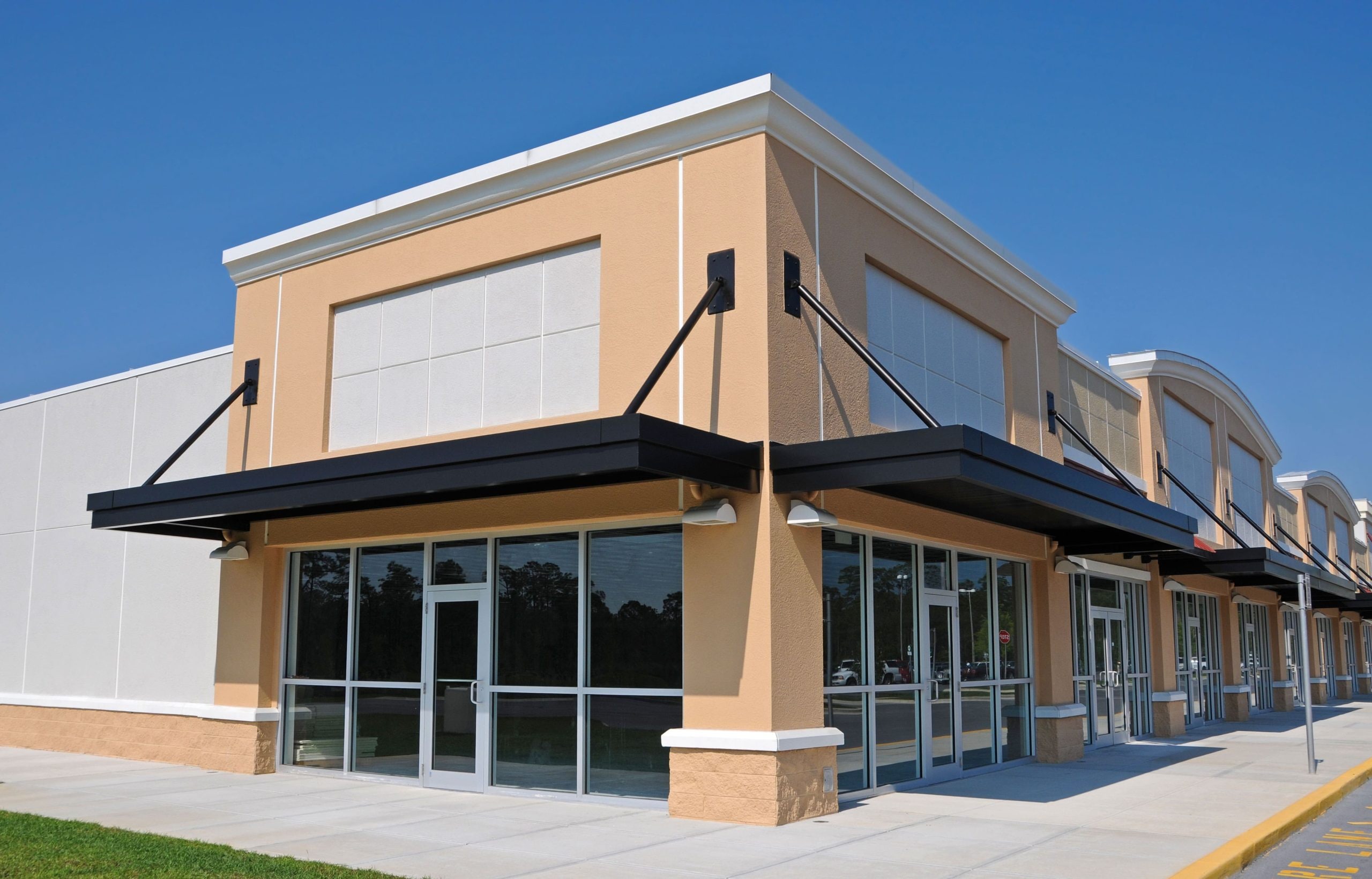 Durable commercial awning installation in Lancaster